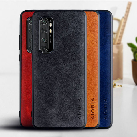 Case for Xiaomi Mi Note 10 Lite Pro Luxury Vintage leather cover phone for xiaomi mi note 10 lite case funda coque capa Business ► Photo 1/6