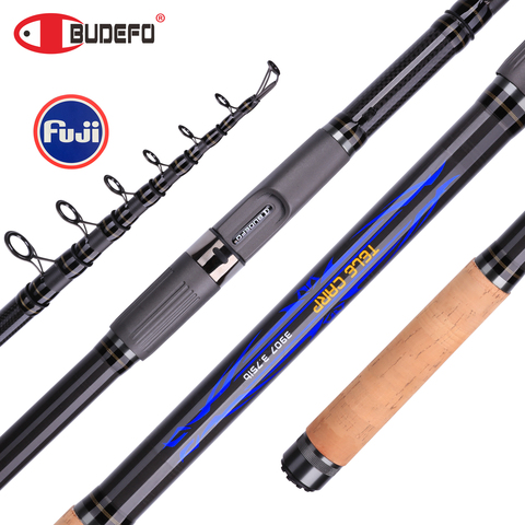 Telescopic Carp Fuji Travel Fishing Rod 3.75lb 3.0m 3.3m 3.6m 3.9m BUDEFO Carbon Spinning Casting Hard Power 60-180g Surf Pole ► Photo 1/6