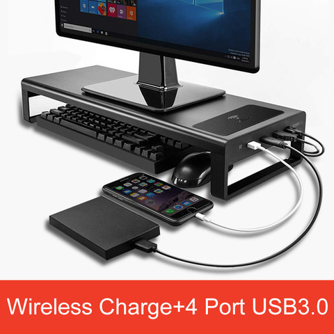 USB Wireless Charger Monitor stand desktop monitor stand   Aluminum Alloy Computer Laptop Base  Monitor bracket Pc monitor Desk ► Photo 1/6