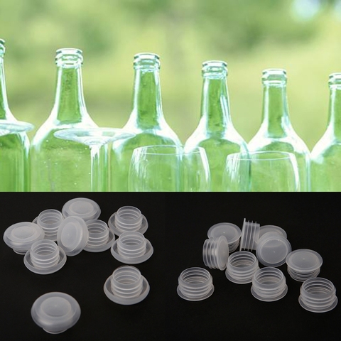 10PCS Home Brew Beer Bottle Stopper Home Brew Wine Bottle Caps Stoppers Plastic Plug Kitchen Bar Tool Glass Saver Sealer ► Photo 1/6