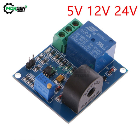 DC 5V 12V 24V AC Current Detection Sensor Module Protection Relay Module 5A Over-Current Overcurrent Signal Switch Output ► Photo 1/6