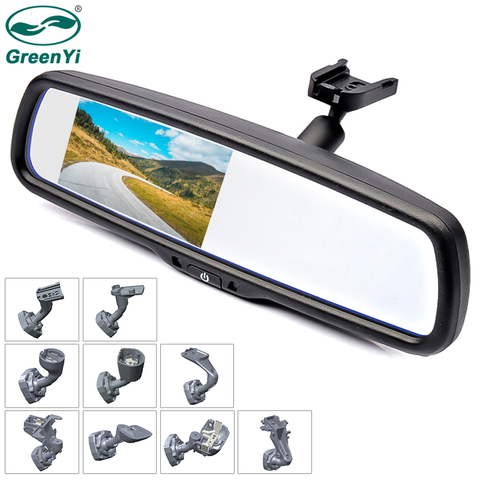 GreenYi 4.3 inch TFT LCD Car Rear View Mirror Monitor with Special Original Bracket 2 Video Input for Parking Assitance ► Photo 1/6