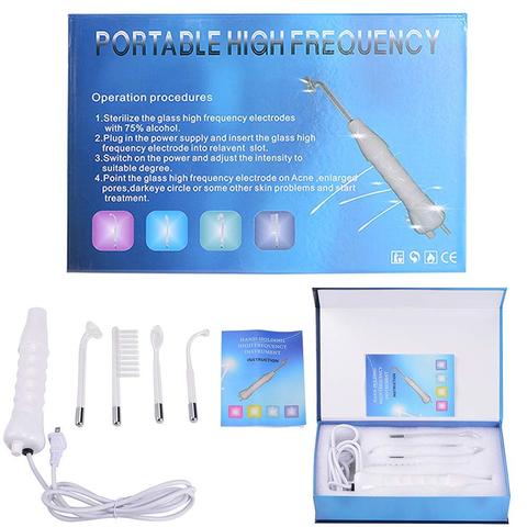 High Frequency Skin Therapy Wand Facial Machine Electrode Glass Tube Electrotherapy Beauty Acne Blackhead Remover Skin Care Tool ► Photo 1/6