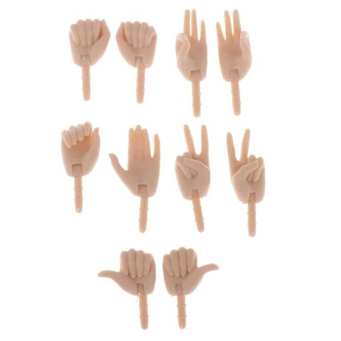 5 Pairs Movable Hands for 1/6 Doll Custom Body Parts Accessory Normal Skin ► Photo 1/6