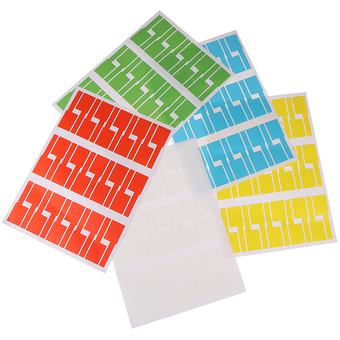 30pcs/sheet Self-adhesive Cable Sticker Waterproof Identification Tags Labels Organizers Colorful Identification Tags ► Photo 1/6