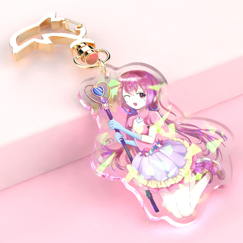 Vograce holographic charms clear acrylic custom printed transparent hologram keychain,make your own acrylic keychain with anime ► Photo 1/6