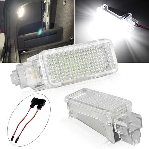 2x 12V Car LED Courtesy Door Projector Light For Audi A3/A4/A6/VW/Skoda Foot Nest Lights Ghost Shadow Light Lamp 6500K White ► Photo 1/6