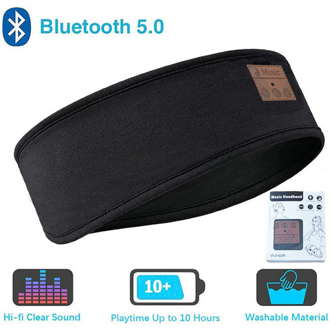 Sleep Headphones Bluetooth Headband,Wireless Music Sport Headbands,Soft Sleeping Headsets with Built in Speaker for Running,Yoga ► Photo 1/6