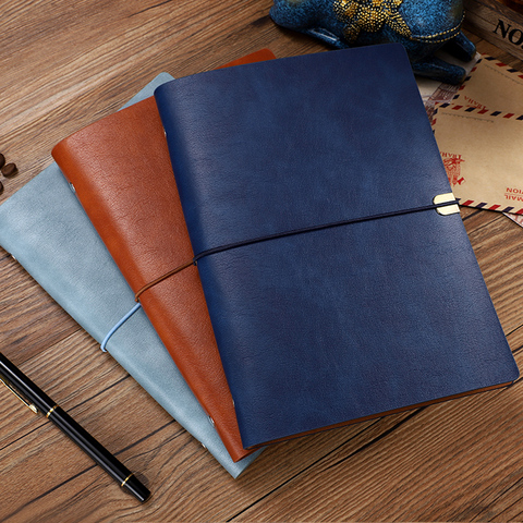 RuiZe Leather notebook diary A6 A5 soft note book cover travel journal planner 2022 office school stationery 6 ring binder ► Photo 1/6