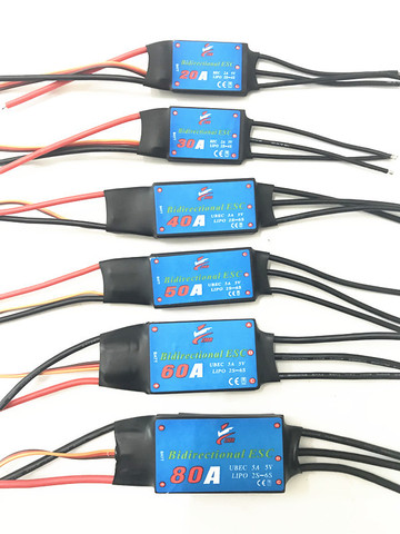 12A/20A/30A/40A/50A/60A/80A Bidirectional Brushless ESC for RC Car Boat Part ► Photo 1/5