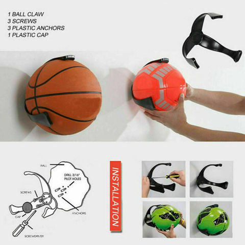 Soccers Holder Wall Mount Garage Basketball Storage Rack Display Ball Holder For Basketball Volleyball Medicine Ball Football ► Photo 1/5