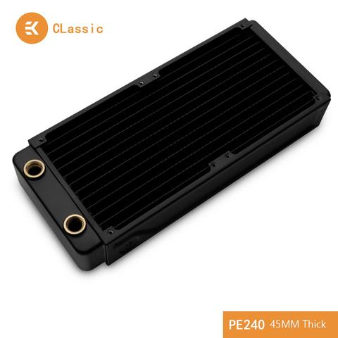 EKWB EK-CoolStream Classic PE 240mm Copper Black Radiator 273 x 120 x 45mm (L x W x H) G1/4 ,Water Cooling Heat Dissipation ► Photo 1/3