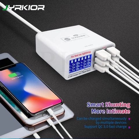 Quick Charging QC 3.0 Intelligent Automatically Turn on Protection LCD Digital Display Real-time Dynamic USB Lightning Charger ► Photo 1/6