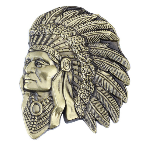 Indian head belt buckle Belt DIY accessories Western cowboy style Smooth belt buckle  Punk rock style k2 ► Photo 1/6