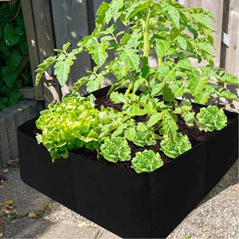 Garden Grow Bag Rectangle Breathable Planting Container  Anti-Corrosion Raised Planting Bed Gardening pots  Flowers Vegetables ► Photo 1/6