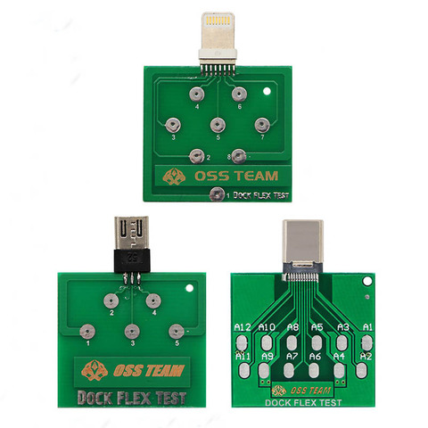 ZK30 Micro USB Dock Flex Test Board for iPhone 11 xs x 6 7 8 6s Android Phone U2 Battery Power Charging Dock Flex Testing Tool ► Photo 1/6