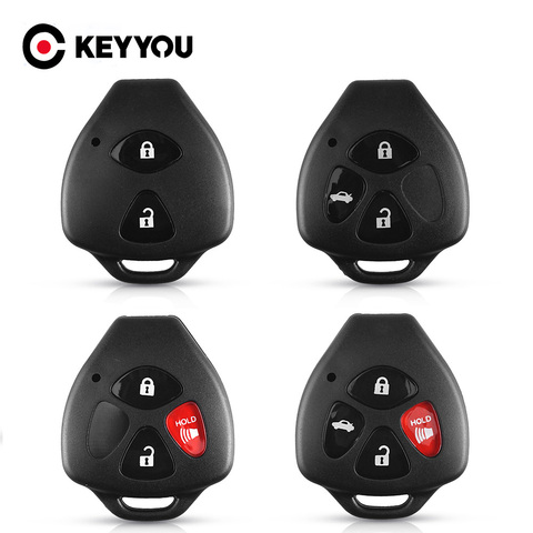 KEYYOU For Toyota Camry Corolla RAV4 Avalon Venza 2007 2008 2009 2010 2011 2/3/4 Button Car Remote Key Shell Blank No Blade Case ► Photo 1/6