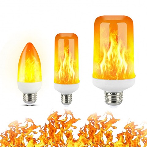 2022 New LED Dynamic Flame Effect Fire Light Bulb E27 B22 E14 LED Corn Bulb Creative Flickering Emulation 5W 12W LED Lamp Light ► Photo 1/6