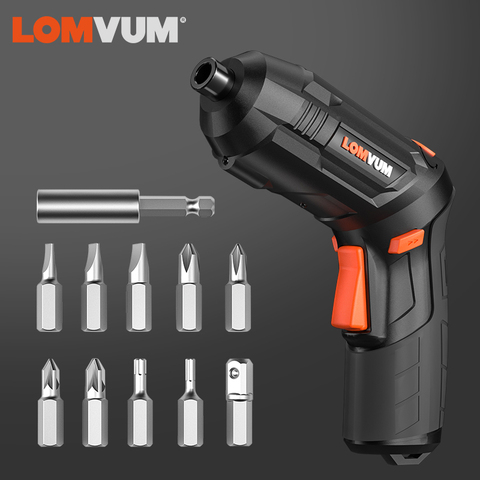 LOMVUM USB Charging Screwdriver Lithium Battery Screwdriver Hand Drill Mini Small Home Electric Screwdriver Tool Set ► Photo 1/6