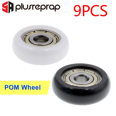 9PCS 625ZZ POM Bearings Passive Round Roller Wheel with Kossel Nylon Plastic Wheel 5x21.5x7mm for 3D Printer Parts ► Photo 1/5