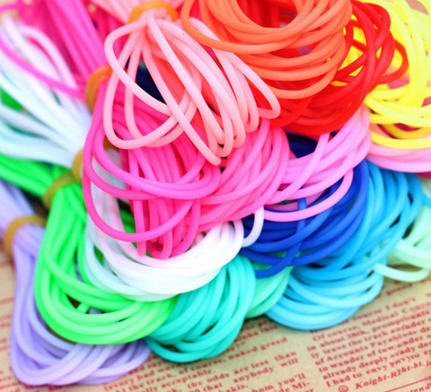 5Meter/lot 2.0 mm Hollow Candy Color Rubber Rope Resistance Transparent Hose Pipe DIY Jewelry Making Bracelet Supplies ► Photo 1/4