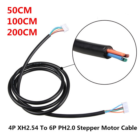 4pcs/lot Nema17 Wire 3D Printer 42 Stepping Motor Cables XH2.54 Terminal 4Pin-6Pin XH2.0 Connector 50CM/100CM/200CM Leadwire ► Photo 1/5