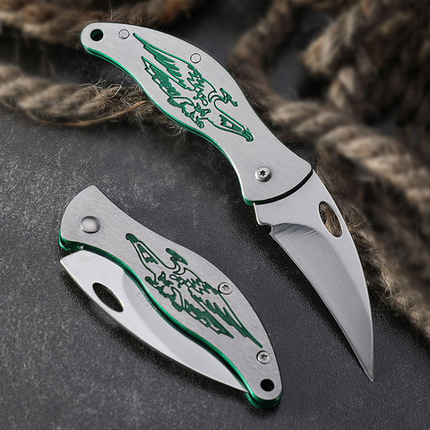 Free shipping Outdoor self-defense knife high hardness sharp folding knife creative Carving handle pocket fruit knife ► Photo 1/1