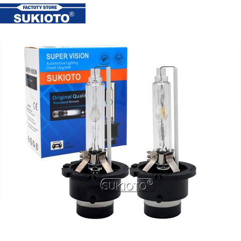 SUKIOTO D2S D2R D4S D4R 4300K 5000K 6000K 8000K 10000K HID Headlight Bulb 35W 55W Car Light Xenon D2 D4 HID Replacement Bulbs ► Photo 1/6