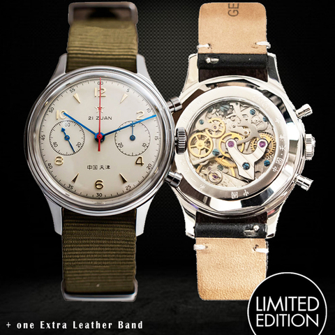 1963 Chronograph Sapphire Mens Watches Pilot Mechanical 38mm Hand Wind ST1901 Movement Chronograph Watches Men 2022 montre homme ► Photo 1/6