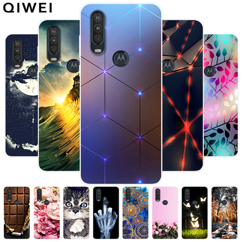 For Moto One Action Case Cute Fashion Soft TPU Back Cover For Motorola One Action Phone Cases silicon bumper zoom Coque Vision ► Photo 1/6