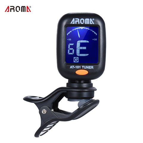 AROMA AT-101 Electric Guitar Tuner Digital Clip Type  Foldable Rotating Clip High Sensitivity Ukulele Guiatr Accessories ► Photo 1/6