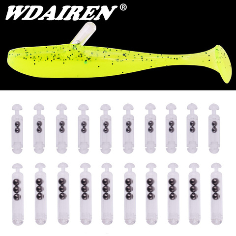 20pcs/lot Worm Jig Soft Lure Fishing Lure Fly Tie Tying Fishing Sound Bar Plastic Rattles Insert Tube Fishing tackle Accessories ► Photo 1/6