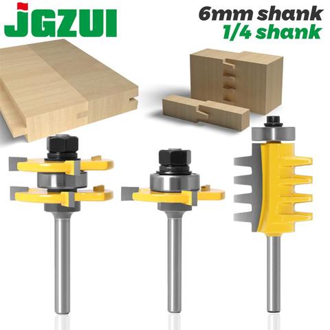 3pcs 6mm 1/4inch Shank Joint Assemble Router Bits Tongue & Groove T-Slot Milling Cutter for Wood Woodwork Cutting Tools ► Photo 1/6