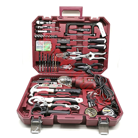 Hand Tool Set General Household Repair Tool Kit with Plastic Toolbox Storage Case Socket Wrench Screwdriver Car Repair Tool Set ► Photo 1/6