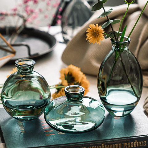 3Pcs Classic Creative Vase Top Quality Grass Black Transparent Home Deco Reagent Bottle Flower Vase Factory Wholesale ► Photo 1/6