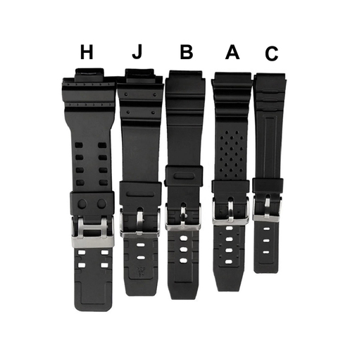 PU Rubber Strap for Casio Sport Watch 16mm 18mm 20mm 22mm  Silicone Watchband for Casio G-Shock Electronic Watch Band ► Photo 1/6