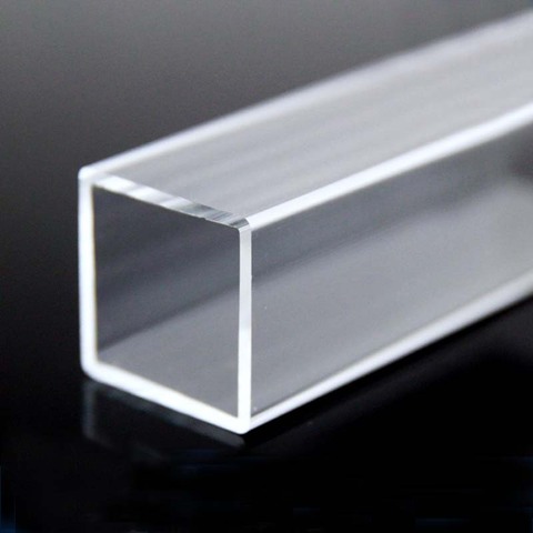 20mm 30mm 40mm 50mm 60mm 70mm 80mm 100mm OD acrylic square tube hollow pipe transparent plexiglass duct PMMA quartet cantal ► Photo 1/2