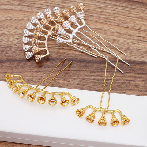 2pcs/lot U Style Hair pins Hairpin For Headwear DIY Handmade Material Jewelry Accessories Hair Clips Jewelry Making Supplies 070 ► Photo 1/6