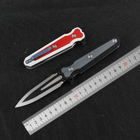 DICORIA stedemon knife East Mountain Flipper Folding Knife D2 Titanium camping outdoor survival knives EDC pocket knife tools ► Photo 1/6