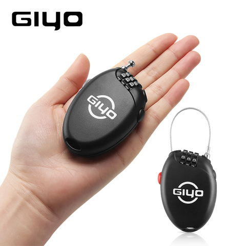 GIYO Multi Function Mini Cable Bicycle Lock 3 Digit Password Bike Lock Cycling Helmet Lock Anti Theft Code Padlock Lock For Bike ► Photo 1/6