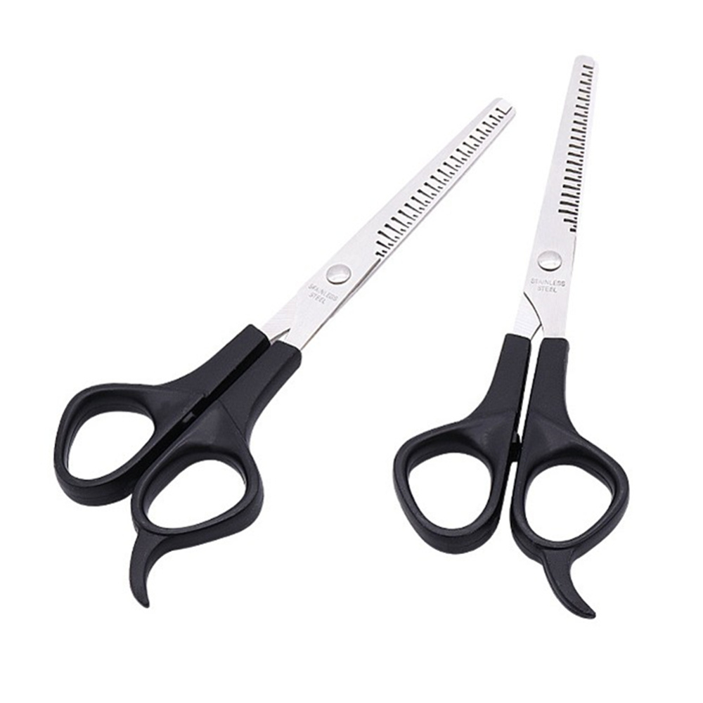 Professional Hairdressing Scissors Stainless Steel Plastic Handle Barber Beauty Salon Haircut Open Tooth Shears Hair Styling ► Photo 1/6