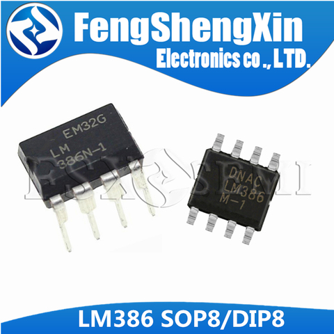 10pcs/lot New LM386 DIP SOP LM386N-1 LM386M-1 SOP8 LM386M-82 LM386N DIP8 LM386-1 Low Voltage Audio Power Amplifier IC ► Photo 1/4