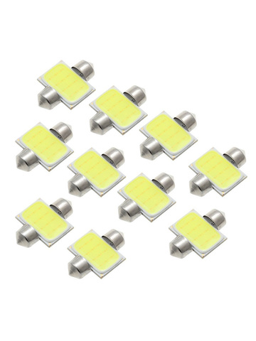 6000K DC12V Car COB LED Bulb C5W C10W 31mm 36mm 39mm 41mm White Color Car Dome Reading Light Auto Interior Lamp ► Photo 1/6