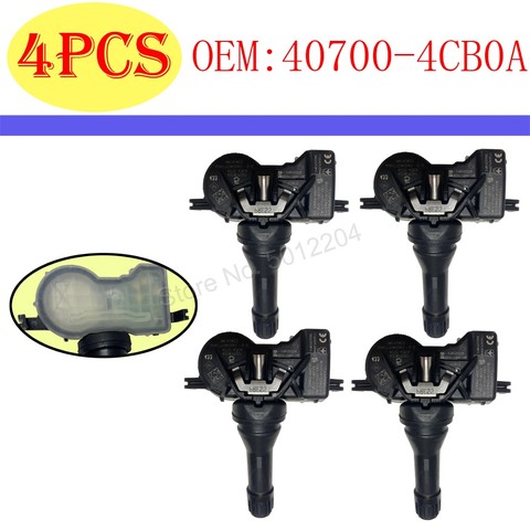 4 pcs 40700-4CB0B 40700-4CB0A For 2016 2017 Nissan Armada For Nissan qashqai j11 TPMS Sensor Tire Pressure Monitor 433MHZ ► Photo 1/4