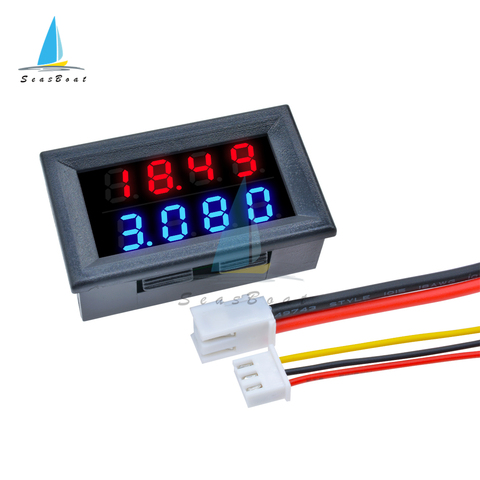 Mini Digital Voltmeter Ammeter DC 100V 200V 10A Panel Amp Volt Voltage Current Meter Tester Detector 0.28