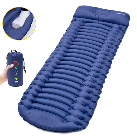 Zomake Foot Pressing Sponge Infalatable Air Camping Mattres Large  200*66cm Comfortable  Outdoor Sleeping Pad Hiking With TPU ► Photo 1/6