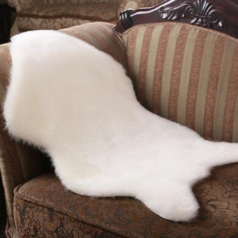 Living Room Bedroom Rugs Solid Color Fluffy Soft Rugs Fur Artificial Sheepskin Hairy Carpet Washable Bedroom Faux Mat ► Photo 1/6
