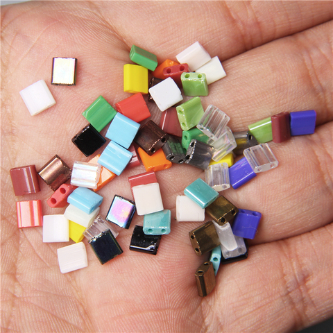 Mixed Square Double Hole Czech Glass Tila Seed Beads DIY Loose Spacer Beads for Jewelry Making DIY Bracelet Earring Accessories ► Photo 1/6