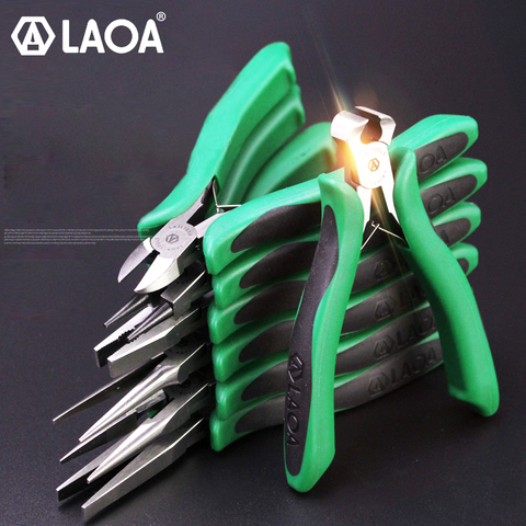 LAOA Mini Pliers Long Nose Pliers Round Nose Pliers Flat Nose Nippers Wire Cutter cutting nippers ► Photo 1/6