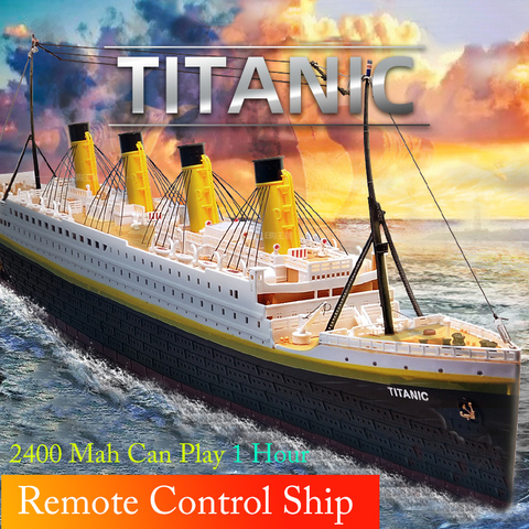 RC Boat 1:325 Titanic Sea Grand Cruise Ship 3D Titanic Remote Control Boat High Simulation RC Ship Model Toys Use for 1 hour ► Photo 1/6